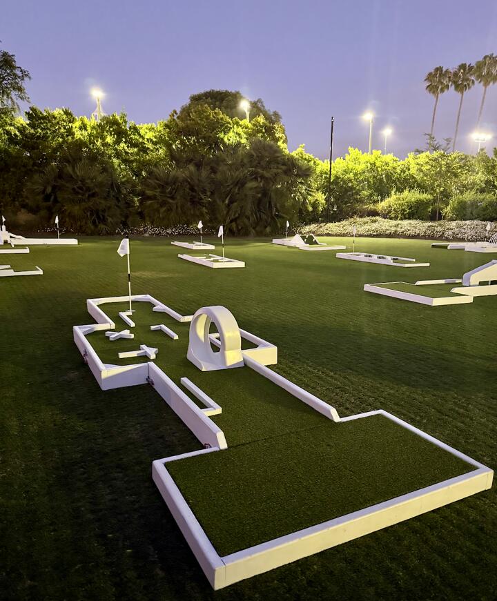 Custom mini golf course