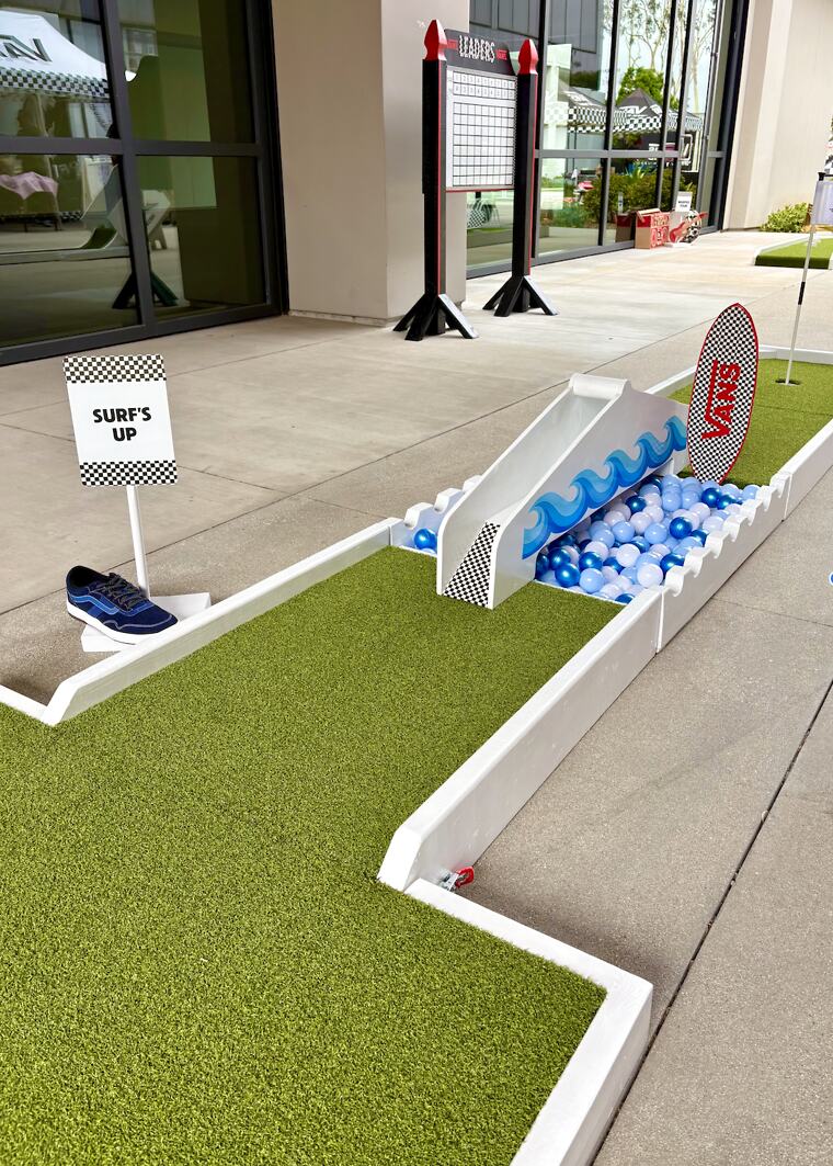 Custom mini golf course