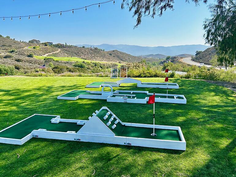 Custom mini golf event by Putt Putt Party Rentals