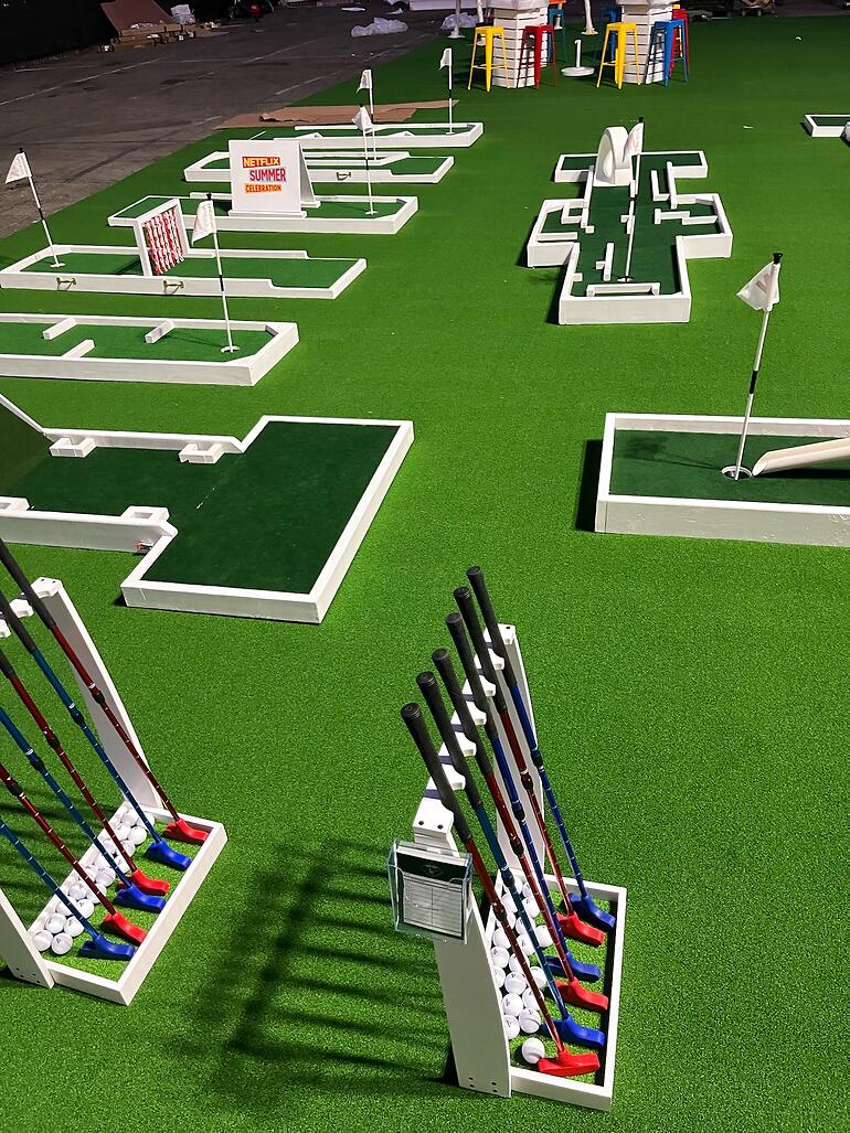 Custom mini golf event by Putt Putt Party Rentals