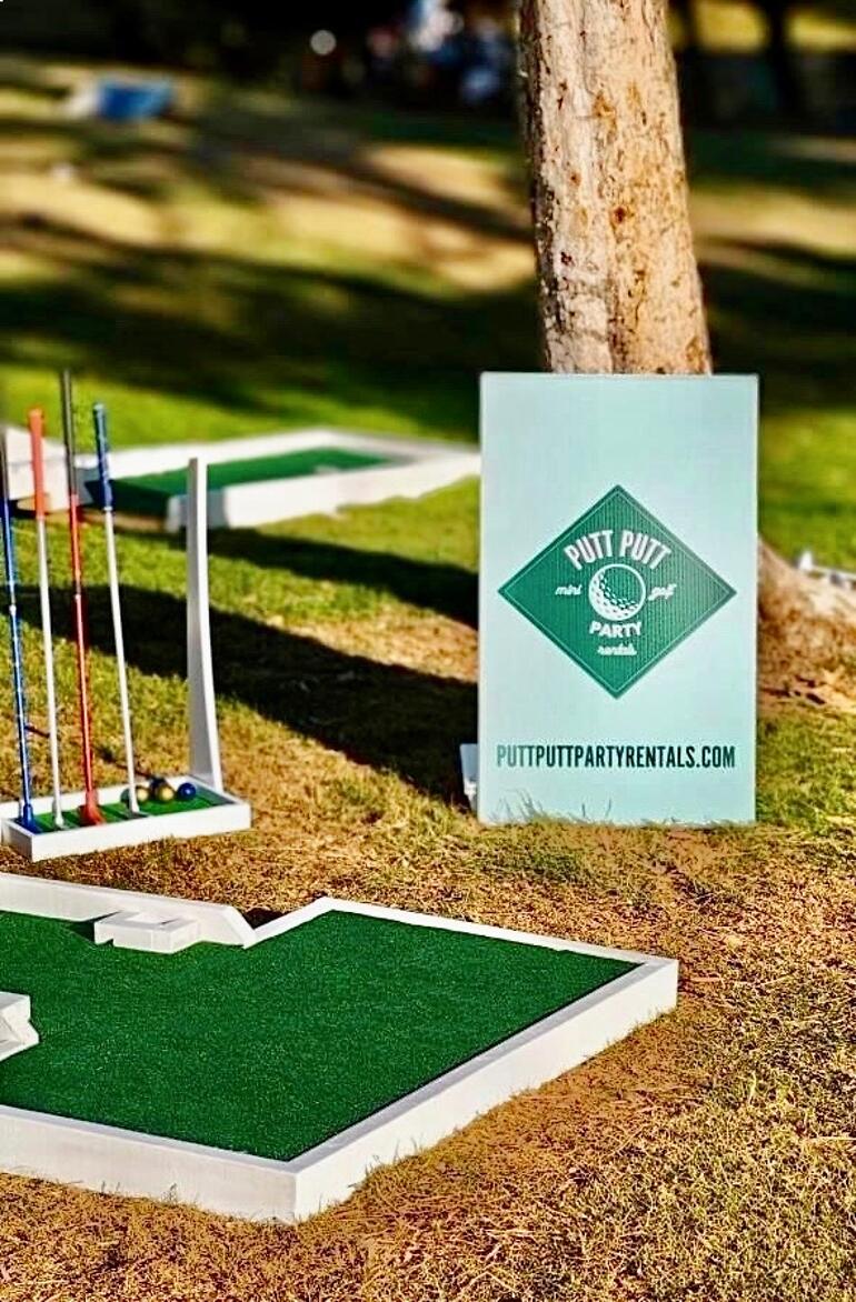Custom mini golf event by Putt Putt Party Rentals