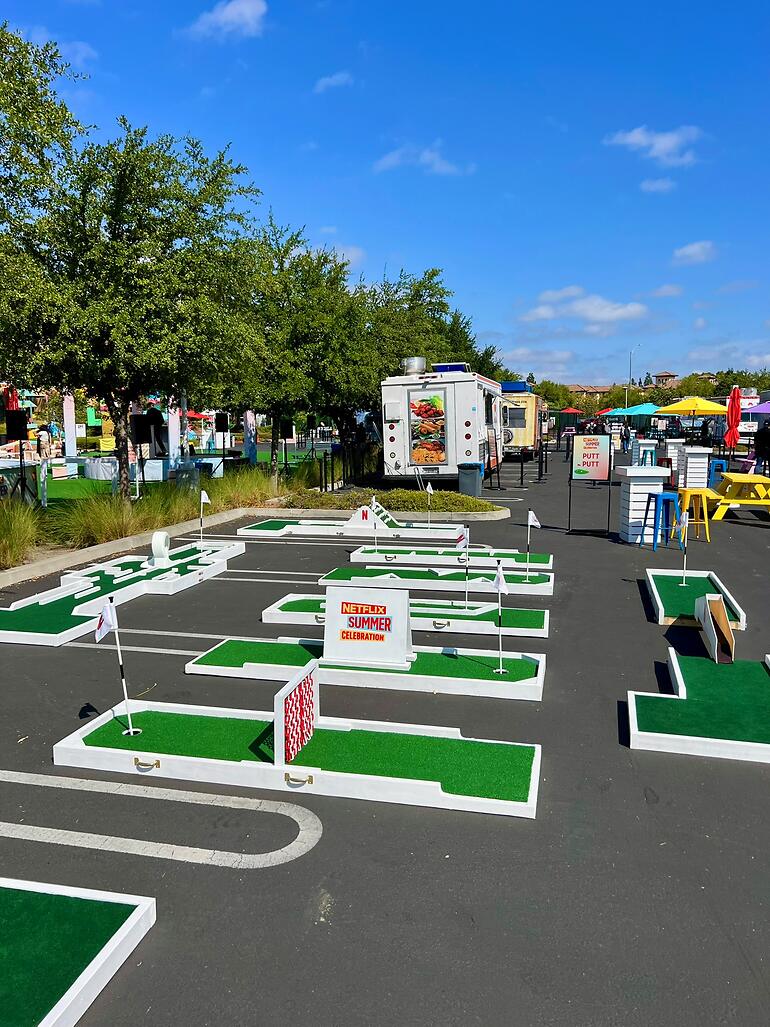 Custom mini golf event by Putt Putt Party Rentals