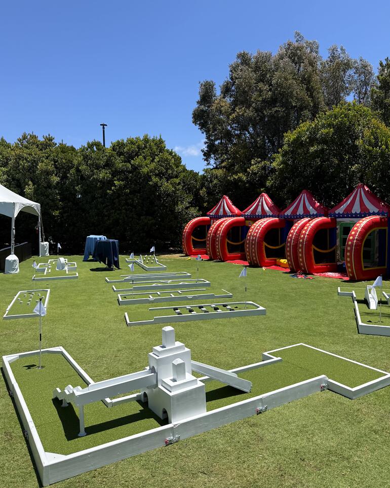 Custom mini golf event by Putt Putt Party Rentals