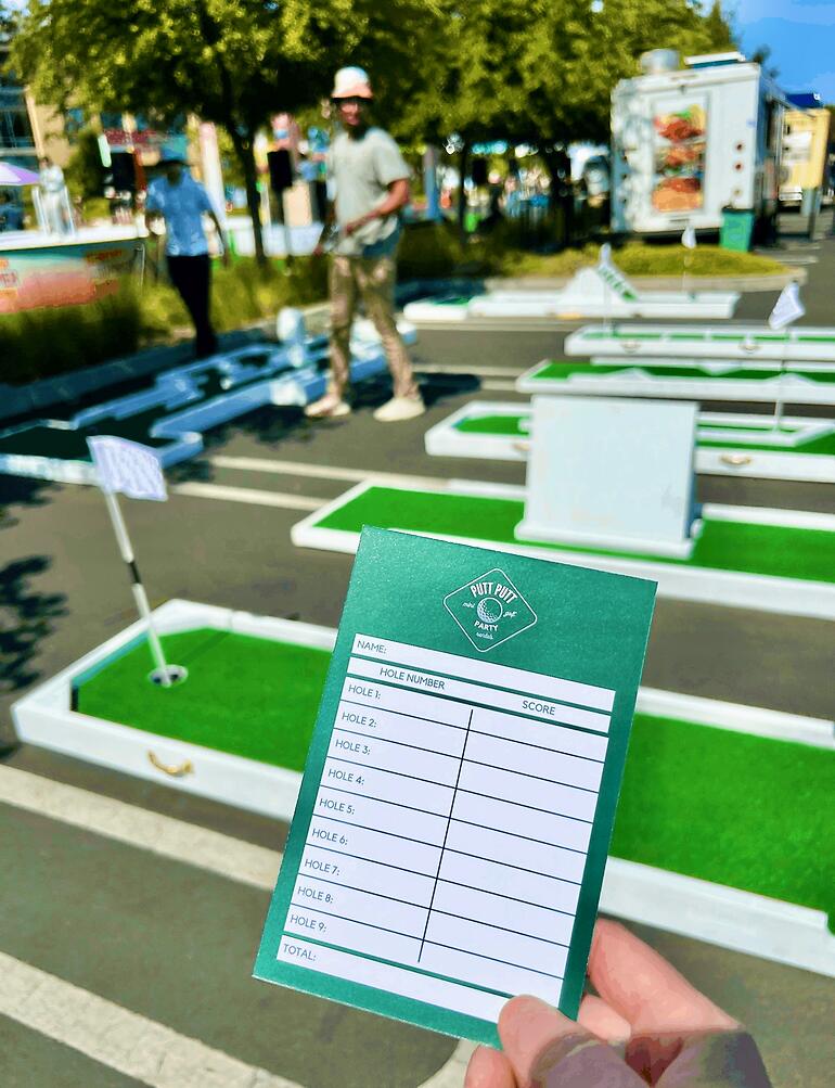 Custom mini golf event by Putt Putt Party Rentals